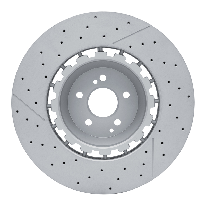 Mercedes-Benz AMG GT 63 S Brake Rotor (1) - Front - R1 Concepts - Drilled & Slotted Carbon Alloy GeoMET - `13-`25